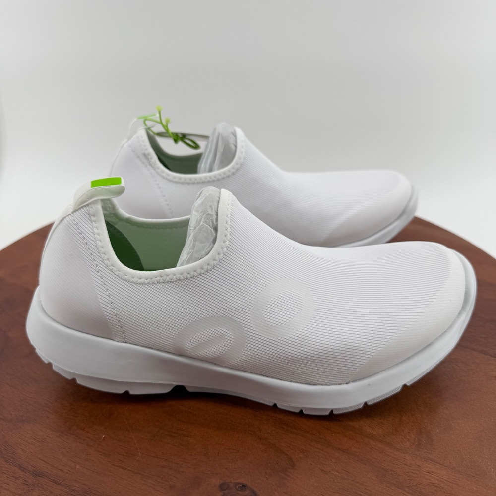 OOFOS OOmg Sport Triple White Recovery Comfort Slip On Athletic Shoes Women 9